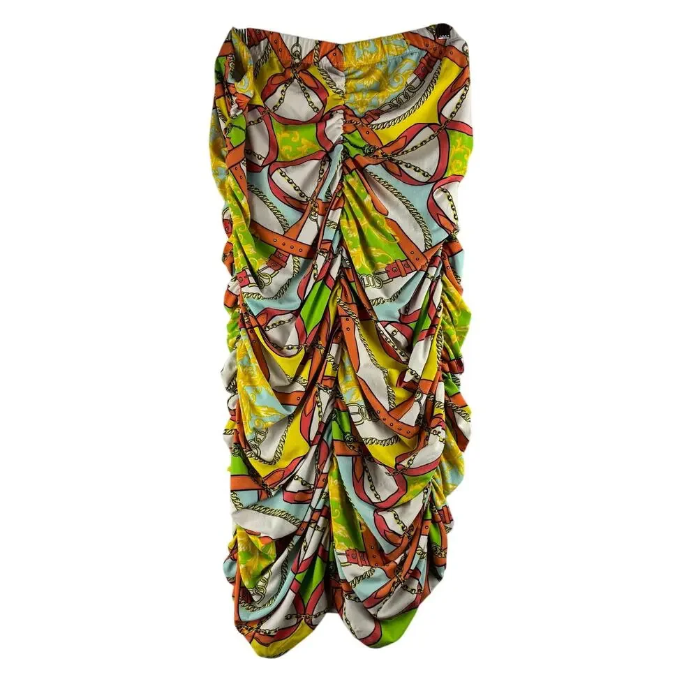 Jolie & Joy Ruched Shirred Bodycon Midi Dress Sheer Cardigan Set Womens 2X READ